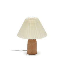 Load image into Gallery viewer, Benicarlo table lamp in wood with a natural, beige finish UK