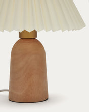 Load image into Gallery viewer, Benicarlo table lamp in wood with a natural, beige finish UK - image 4