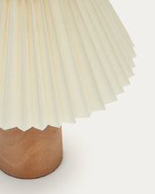 Load image into Gallery viewer, Benicarlo table lamp in wood with a natural, beige finish UK - image 6