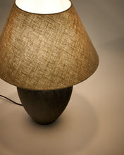 Load image into Gallery viewer, Mercadal ceramic table lamp in a black finish and UK adapter - image 5