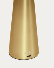 Load image into Gallery viewer, Arenys small metal table lamp in a gold painted finish - image 5