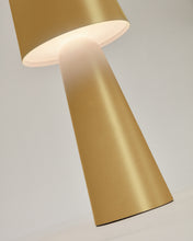 Load image into Gallery viewer, Arenys large metal table lamp in a gold painted finish - image 3