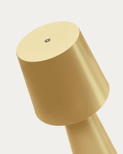 Load image into Gallery viewer, Arenys large metal table lamp in a gold painted finish - image 4