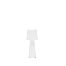 Load image into Gallery viewer, Arenys small outdoor metal table lamp in a white painted finish