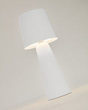 Load image into Gallery viewer, Arenys small outdoor metal table lamp in a white painted finish - image 5