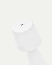 Load image into Gallery viewer, Arenys small outdoor metal table lamp in a white painted finish - image 6