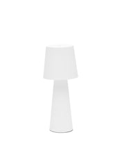 Load image into Gallery viewer, Arenys large outdoor metal table lamp in a white painted finish - image 2