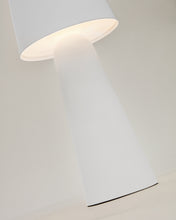 Load image into Gallery viewer, Arenys large outdoor metal table lamp in a white painted finish - image 5