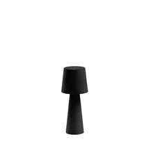 Load image into Gallery viewer, Arenys small outdoor metal table lamp in a black painted finish