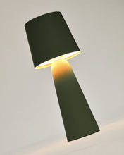 Load image into Gallery viewer, Arenys small outdoor metal table lamp in a green painted finish - image 5
