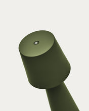 Load image into Gallery viewer, Arenys small outdoor metal table lamp in a green painted finish - image 6