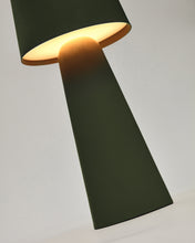 Load image into Gallery viewer, Arenys large outdoor metal table lamp in a green painted finish - image 5