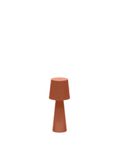 Load image into Gallery viewer, Arenys small outdoor metal table lamp in a terracotta painted finish - image 2