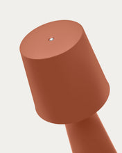 Load image into Gallery viewer, Arenys large outdoor metal table lamp in a terracotta painted finish - image 6