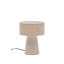 Load image into Gallery viewer, Algaida table lamp in grey fabric with UK adapter - image 2