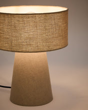 Load image into Gallery viewer, Algaida table lamp in grey fabric with UK adapter - image 4