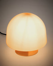 Load image into Gallery viewer, Reig orange glass table lamp UK adapter - image 3