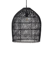 Load image into Gallery viewer, Domitila rattan ceiling lamp shade with black painted finish, Ø 44 cm - image 2