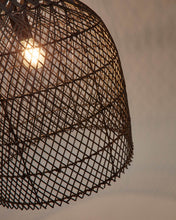 Load image into Gallery viewer, Domitila rattan ceiling lamp shade with black painted finish, Ø 44 cm - image 4