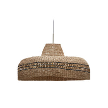 Load image into Gallery viewer, Rupia natural fiber ceiling lamp shade with a natural and black finish, Ø 55 cm