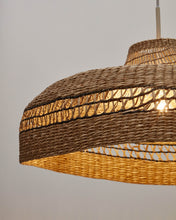 Load image into Gallery viewer, Rupia natural fiber ceiling lamp shade with a natural and black finish, Ø 55 cm - image 5