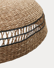 Load image into Gallery viewer, Rupia natural fiber ceiling lamp shade with a natural and black finish, Ø 55 cm - image 6