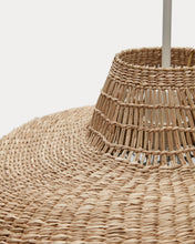 Load image into Gallery viewer, Rupia natural fiber ceiling lamp shade with a natural and black finish, Ø 55 cm - image 7