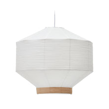 Load image into Gallery viewer, Hila ceiling lamp screen in white paper with natural wood veneer Ø 80 cm