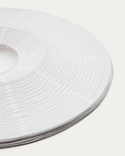 Load image into Gallery viewer, Hila ceiling lamp screen in white paper with natural wood veneer Ø 80 cm - image 7