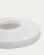 Load image into Gallery viewer, Hila ceiling lamp screen in white paper with natural wood veneer Ø 55 cm - image 7