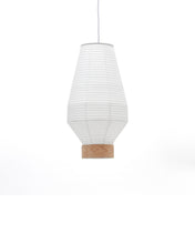 Load image into Gallery viewer, Hila ceiling lamp screen in white paper with natural wood veneer Ø 30 cm - image 2