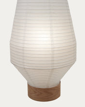 Load image into Gallery viewer, Hila ceiling lamp screen in white paper with natural wood veneer Ø 30 cm - image 6