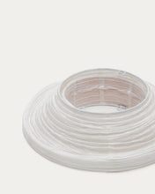 Load image into Gallery viewer, Hila ceiling lamp screen in white paper with natural wood veneer Ø 30 cm - image 7