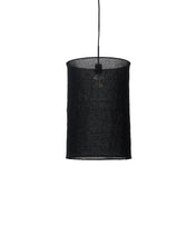 Load image into Gallery viewer, Mariela linen ceiling lamp shade in a black finish Ø 40 x 60 cm - image 2