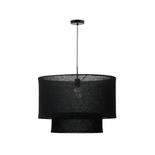 Load image into Gallery viewer, Mariela linen ceiling lamp shade in a black finish Ø 60 x 40 cm