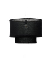 Load image into Gallery viewer, Mariela linen ceiling lamp shade in a black finish Ø 60 x 40 cm - image 2