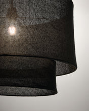 Load image into Gallery viewer, Mariela linen ceiling lamp shade in a black finish Ø 60 x 40 cm - image 6