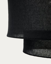 Load image into Gallery viewer, Mariela linen ceiling lamp shade in a black finish Ø 60 x 40 cm - image 7