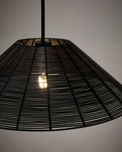 Load image into Gallery viewer, Saranella lampshade for outdoor ceiling lamp in black synthetic rattan Ø 50cm - image 4
