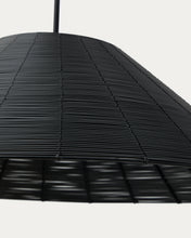 Load image into Gallery viewer, Saranella lampshade for outdoor ceiling lamp in black synthetic rattan Ø 70cm - image 5