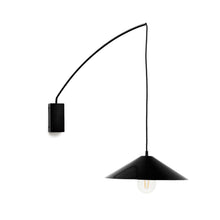 Load image into Gallery viewer, Kally wall lamp in a black painted finish UK adapter
