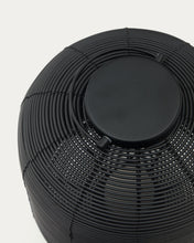 Load image into Gallery viewer, Saranella portable table lamp in black polyrattan - image 4