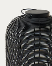 Load image into Gallery viewer, Saranella portable table lamp in black polyrattan - image 5