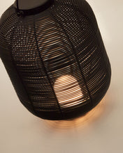 Load image into Gallery viewer, Saranella portable table lamp in black polyrattan - image 6