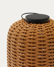 Load image into Gallery viewer, Saranella portable table lamp in brown faux rattan - image 6