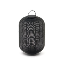Load image into Gallery viewer, Saranella large portable table lamp in black polyrattan