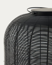 Load image into Gallery viewer, Saranella large portable table lamp in black polyrattan - image 5