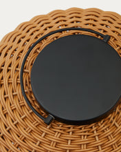 Load image into Gallery viewer, Saranella large portable table lamp in brown polyrattan - image 4