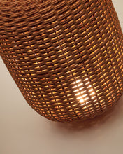Load image into Gallery viewer, Saranella large portable table lamp in brown polyrattan - image 6