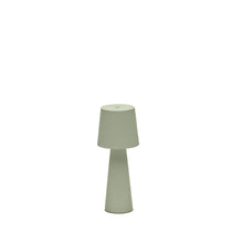 Load image into Gallery viewer, Arenys small outdoor metal table lamp in a turquoise painted finish